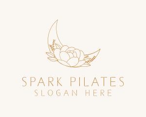 Spiritual - Lunar Fashion Flower logo design