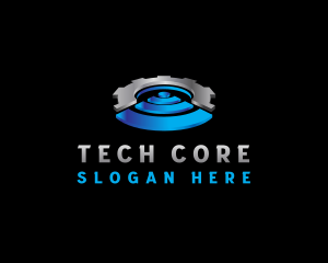 Cogwheel Wifi Tech logo design