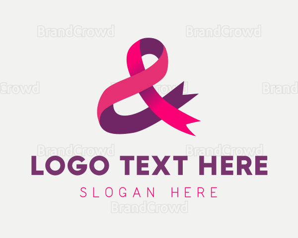 Pink Ribbon Ampersand Logo