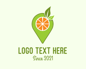 Location Pin - Fruit Juice Pin Locator logo design