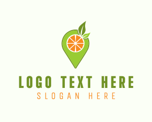 Gps Pin - Fruit Location Pin logo design