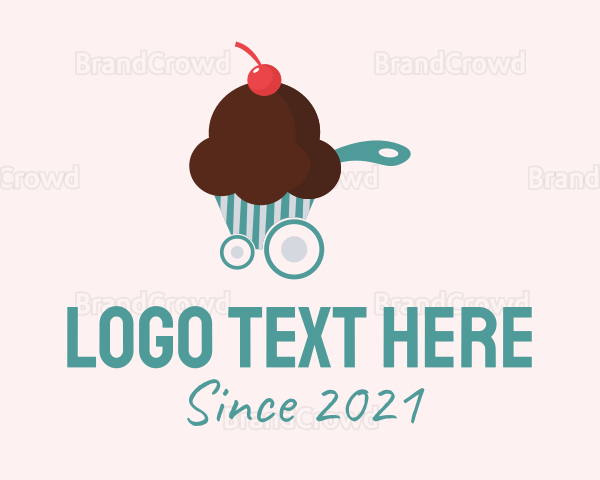 Cupcake Food Cart Logo