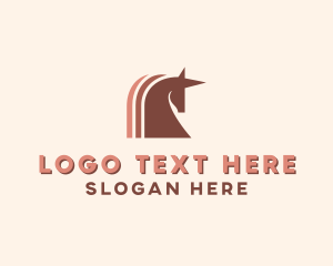 Logistics - Brown Unicorn Horse logo design