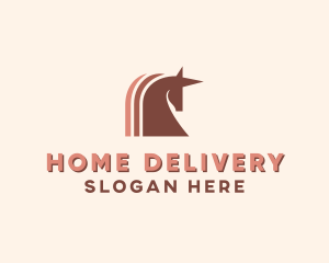 Brown Unicorn Horse  logo design