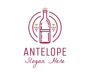 Grape Wine Bottle Logo