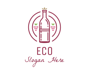 Grape Wine Bottle Logo