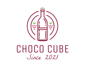 Winery - Grape Wine Bottle logo design