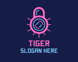 Neon Lock Security  Logo