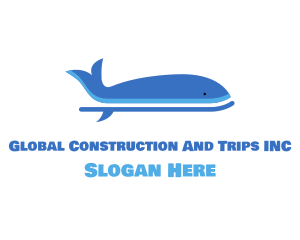 Marine - Whale Surf Paddle Board logo design