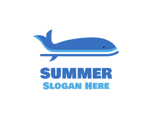 Whale Surf Paddle Board logo design