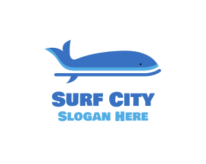 Whale Surf Paddle Board logo design