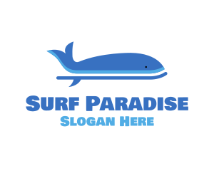 Whale Surf Paddle Board logo design