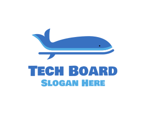 Whale Surf Paddle Board logo design