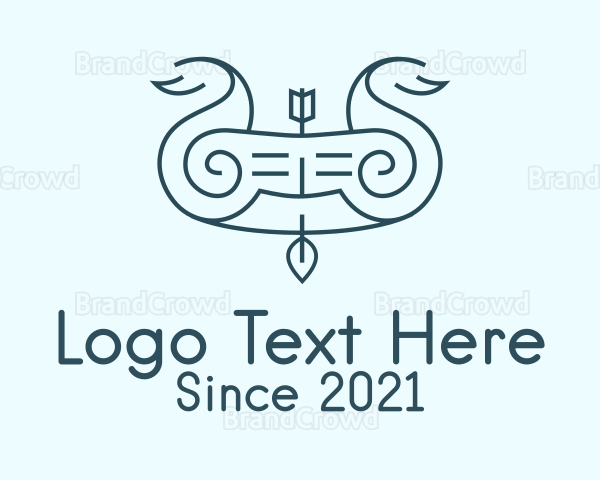 Viking Arrow Ship Logo