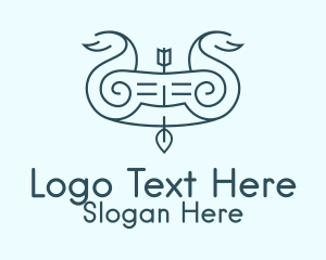 Viking Arrow Ship  Logo