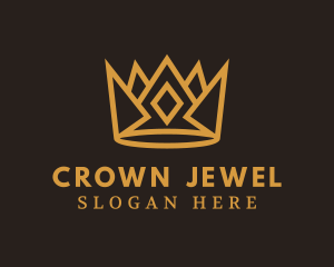 Crown Diamond Jewel logo design