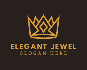 Crown Diamond Jewel logo design