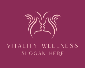 Butterfly Wellness Woman logo design