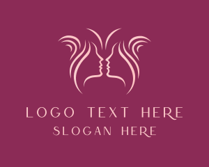 Glam - Butterfly Wellness Woman logo design