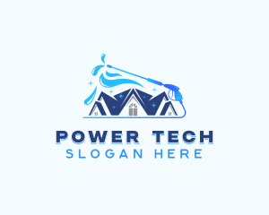 Pressure Washer Cleaning logo design