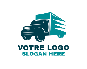 Driving Trailer Truck  Logo