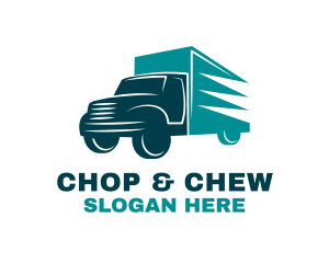 Driving Trailer Truck  Logo