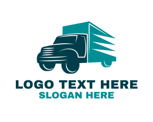 Driving Trailer Truck  Logo
