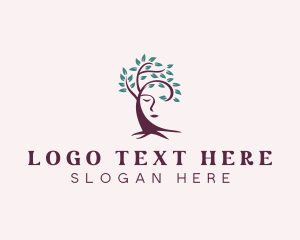 Massage - Beauty Tree Woman logo design