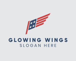 American Wing Flag logo design