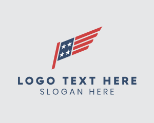 Government - American Wing Flag logo design