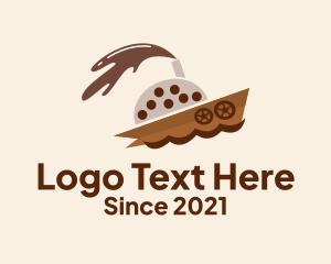 Chocolate - Choco Milk Tea Boat logo design