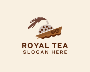 Choco Milk Tea Boat  logo design