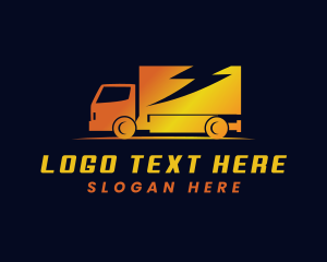 Lightning - Transport Logistics Truck logo design