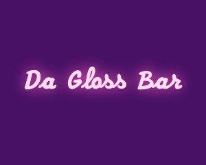 Pink Neon Lights Bar logo design