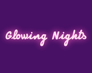 Neon Lights - Pink Neon Lights Bar logo design