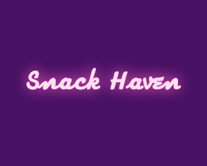 Pink Neon Lights Bar logo design