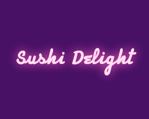 Pink Neon Lights Bar logo design