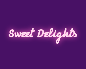 Pink Neon Lights Bar logo design