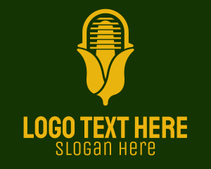 Headset - Yellow Corn Radio logo design