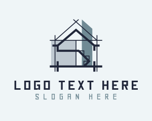 Technical Drawing - House Architect Builder logo design