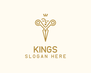 King Barber Haircut logo design