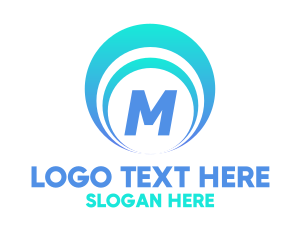 Pearl - Blue Seashell Lettermark logo design