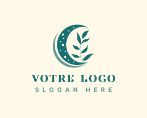 Tree Planting - Eco Leaves Moonlight logo design