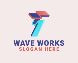 Wavy - Modern Media Wave logo design