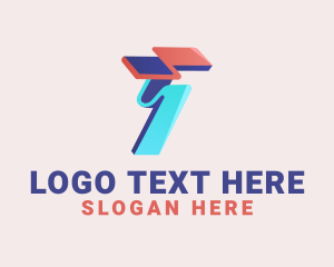 Letter T - Modern Media Wave logo design