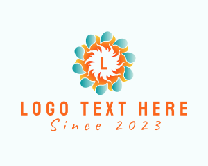 Winter - Heating Cooling Sun logo design