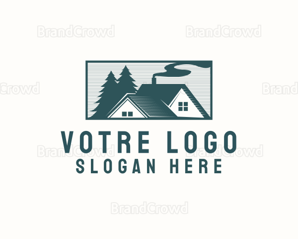 House Roof Forest Logo