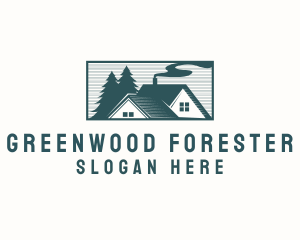 House Roof Forest logo design