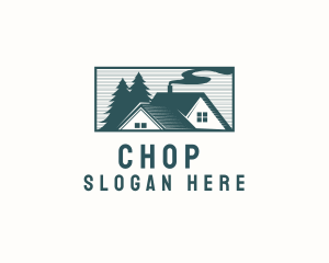 Cabin - House Roof Forest logo design