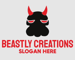 Creature - Evil Creature Horns logo design